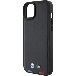 Kup BMW Apple Husă BMHCP15M22PTDK iPhone 15 Plus / 14 Plus Ștampilă din piele Tricolor negru/negru - BMW519 - {ean13} - Sklep Home Screen