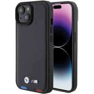 Etui BMW BMHCP15S22PTDK Apple iPhone 15 Leather Stamp Tricolor czarny/black