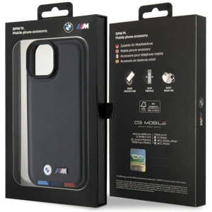 Etui BMW BMHCP15S22PTDK Apple iPhone 15 Leather Stamp Tricolor czarny/black