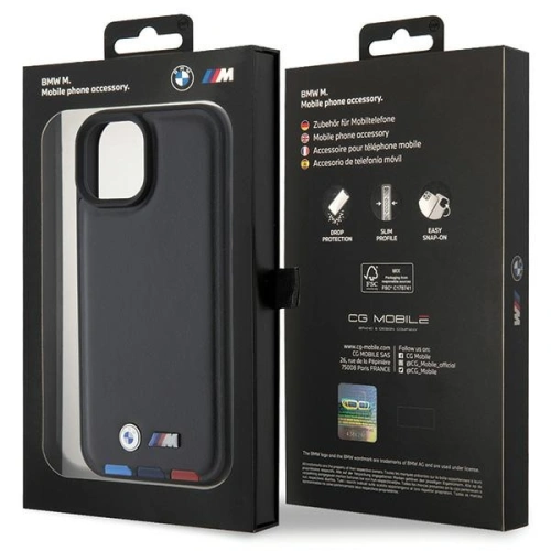 Kup Etui BMW BMHCP15S22PTDK Apple iPhone 15 Leather Stamp Tricolor černá/black - BMW520 - {ean13} - Sklep Home Screen