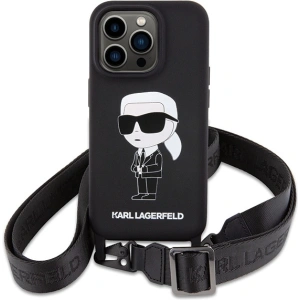 Etui Karl Lagerfeld KLHCP15LSCBSKNK Apple iPhone 15 Pro hardcase Crossbody Silicone Ikonik czarny/black