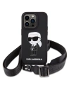 Kup Etui Karl Lagerfeld KLHCP15LSCBSKNK Apple iPhone 15 Pro hardcase Crossbody Silicone Ikonik černý/black - KLD1737 - {ean13} - Sklep Home Screen