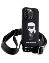 Kup Etui Karl Lagerfeld KLHCP15LSCBSKNK Apple iPhone 15 Pro hardcase Crossbody Silicone Ikonik černý/black - KLD1737 - {ean13} - Sklep Home Screen