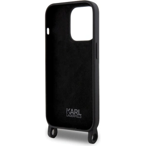 Etui Karl Lagerfeld KLHCP15LSCBSKNK Apple iPhone 15 Pro hardcase Crossbody Silicone Ikonik czarny/black