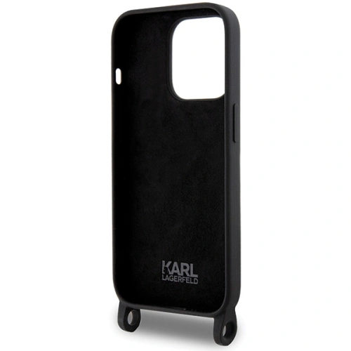 Kup Etui Karl Lagerfeld KLHCP15LSCBSKNK Apple iPhone 15 Pro hardcase Crossbody Silicone Ikonik černý/black - KLD1737 - {ean13} - Sklep Home Screen