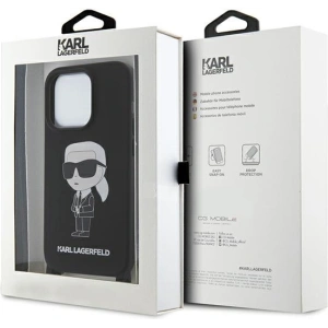 Etui Karl Lagerfeld KLHCP15LSCBSKNK Apple iPhone 15 Pro hardcase Crossbody Silicone Ikonik czarny/black