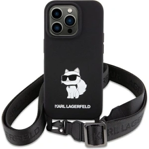 Etui Karl Lagerfeld KLHCP15SSCBSCNK Apple iPhone 15 hardcase Crossbody Silicone Choupette czarny/black
