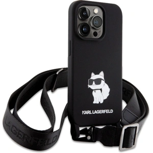 Buy Karl Lagerfeld KLHCP15XSCBSCNK Apple iPhone 15 Pro Max hardcase Crossbody Silicone Choupette black - KLD1740 - {ean13} - Home Screen Store Europe