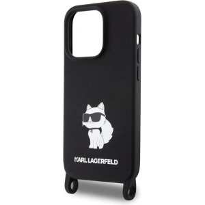 Buy Karl Lagerfeld KLHCP15XSCBSCNK Apple iPhone 15 Pro Max hardcase Crossbody Silicone Choupette black - KLD1740 - {ean13} - Home Screen Store Europe