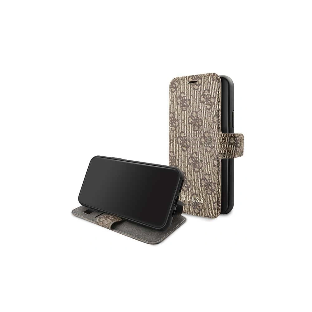 Etui Guess GUFLBKSN614GB Apple iPhone 11 brown/brązowy book 4G