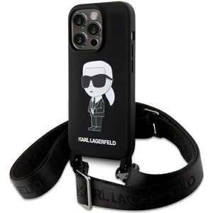 Kup Etui Karl Lagerfeld KLHCP15XSCBSKNK Apple iPhone 15 Pro Max hardcase Crossbody Silicone Ikonik černý/black - KLD1741 - {ean13} - Sklep Home Screen
