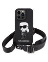 Kup Etui Karl Lagerfeld KLHCP15XSCBSKNK Apple iPhone 15 Pro Max hardcase Crossbody Silicone Ikonik černý/black - KLD1741 - {ean13} - Sklep Home Screen