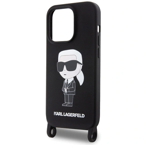 Kup Etui Karl Lagerfeld KLHCP15XSCBSKNK Apple iPhone 15 Pro Max hardcase Crossbody Silicone Ikonik černý/black - KLD1741 - {ean13} - Sklep Home Screen