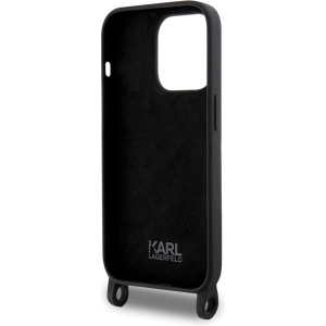 Kup Etui Karl Lagerfeld KLHCP15XSCBSKNK Apple iPhone 15 Pro Max hardcase Crossbody Silicone Ikonik czarny/black - KLD1741 - {ean13} - Sklep Home Screen