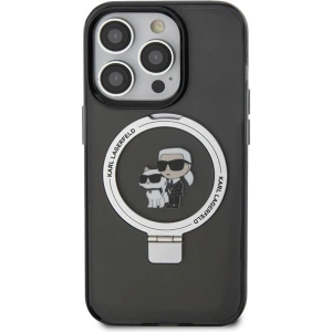 Etui Karl Lagerfeld KLHMP15LHMRSKCK Apple iPhone 15 Pro hardcase Ring Stand Karl&Choupettte MagSafe czarny/black