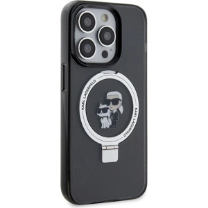 Etui Karl Lagerfeld KLHMP15LHMRSKCK Apple iPhone 15 Pro hardcase Ring Stand Karl&Choupettte MagSafe czarny/black
