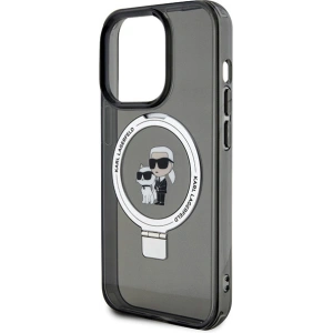 Etui Karl Lagerfeld KLHMP15LHMRSKCK Apple iPhone 15 Pro hardcase Ring Stand Karl&Choupettte MagSafe czarny/black