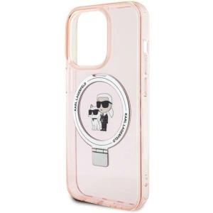 Etui Karl Lagerfeld KLHMP15LHMRSKCP Apple iPhone 15 Pro hardcase Ring Stand Karl&Choupettte MagSafe różowy/pink