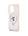 Etui Karl Lagerfeld KLHMP15LHMRSKCP Apple iPhone 15 Pro hardcase Ring Stand Karl&Choupettte MagSafe rózsaszín/pink