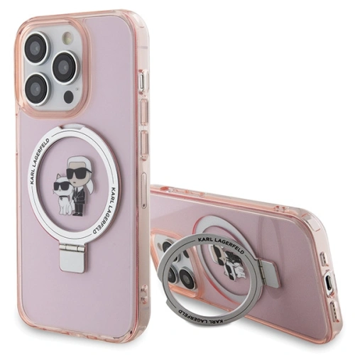 Kup Case Karl Lagerfeld KLHMP15LHMRSKCP Apple iPhone 15 Pro Hardcase Ring Stand Karl&Choupettte MagSafe rosa/pink - KLD1743 - {ean13} - Sklep Home Screen