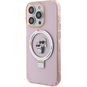 Etui Karl Lagerfeld KLHMP15LHMRSKCP Apple iPhone 15 Pro hardcase Ring Stand Karl&Choupettte MagSafe różowy/pink