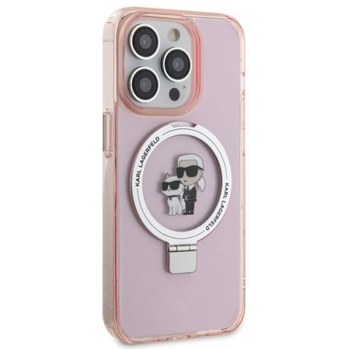 Kup Case Karl Lagerfeld KLHMP15LHMRSKCP Apple iPhone 15 Pro Hardcase Ring Stand Karl&Choupettte MagSafe rosa/pink - KLD1743 - {ean13} - Sklep Home Screen