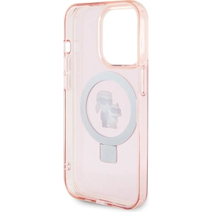 Etui Karl Lagerfeld KLHMP15LHMRSKCP Apple iPhone 15 Pro hardcase Ring Stand Karl&Choupettte MagSafe różowy/pink