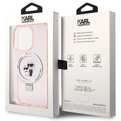 Kup Case Karl Lagerfeld KLHMP15LHMRSKCP Apple iPhone 15 Pro Hardcase Ring Stand Karl&Choupettte MagSafe rosa/pink - KLD1743 - {ean13} - Sklep Home Screen