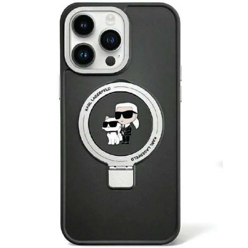 Kup Case Karl Lagerfeld KLHMP15SHMRSKCK Apple iPhone 15 Hardcase Ring Stand Karl&Choupettte MagSafe schwarz/black - KLD1746 - {ean13} - Sklep Home Screen