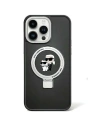 Karl Lagerfeld Apple Carcasă KLHMP15SHMRSKCK iPhone 15 hardcase Ring Stand Karl&Choupettte MagSafe negru/negru