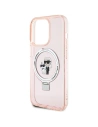 Etui Karl Lagerfeld KLHMP15XHMRSKCP Apple iPhone 15 Pro Max hardcase Ring Stand Karl&Choupettte MagSafe różowy/pink