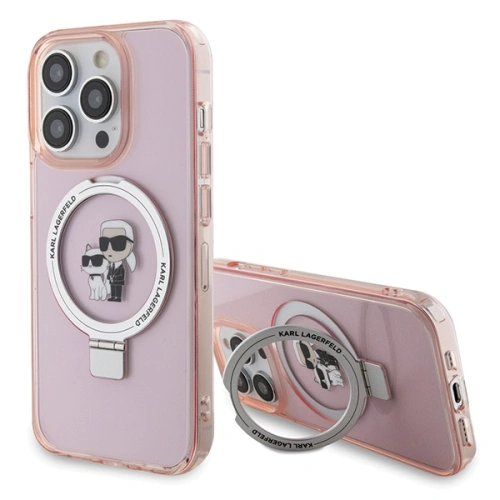 Kup Etui Karl Lagerfeld KLHMP15XHMRSKCP Apple iPhone 15 Pro Max hardcase Ring Stand Karl&Choupettte MagSafe różowy/pink - KLD1749 - {ean13} - Sklep Home Screen