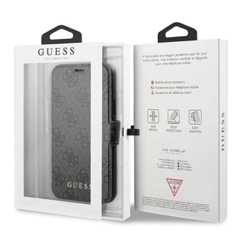 Kup Etui Guess GUFLBKSN614GG Apple iPhone 11 szary/grey book 4G - GUE038GRY - {ean13} - Sklep Home Screen