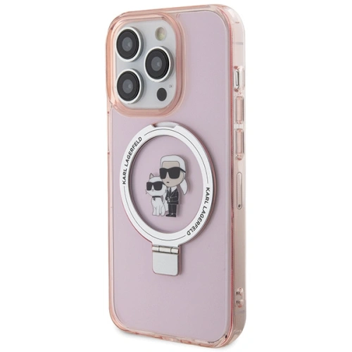 Kup Etui Karl Lagerfeld KLHMP15XHMRSKCP Apple iPhone 15 Pro Max hardcase Ring Stand Karl&Choupettte MagSafe różowy/pink - KLD1749 - {ean13} - Sklep Home Screen