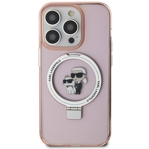 Kup Etui Karl Lagerfeld KLHMP15XHMRSKCP Apple iPhone 15 Pro Max hardcase Ring Stand Karl&Choupettte MagSafe różowy/pink - KLD1749 - {ean13} - Sklep Home Screen