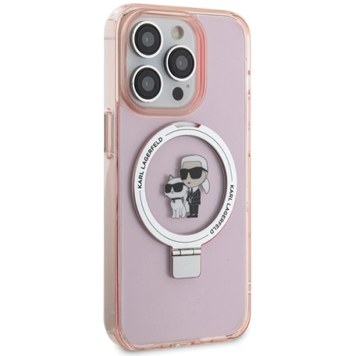 Kup Etui Karl Lagerfeld KLHMP15XHMRSKCP Apple iPhone 15 Pro Max hardcase Ring Stand Karl&Choupettte MagSafe różowy/pink - KLD1749 - {ean13} - Sklep Home Screen