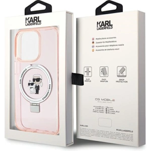 Buy Karl Lagerfeld KLHMP15XHMRSKCP Apple iPhone 15 Pro Max hardcase Ring Stand Karl&Choupettte MagSafe pink - KLD1749 - {ean13} - Home Screen Store Europe