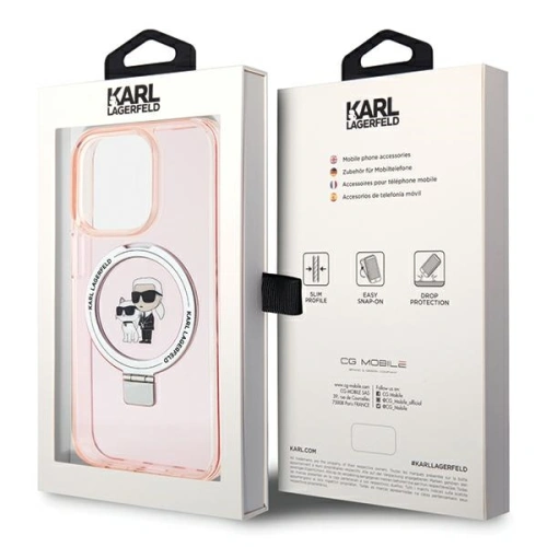 Kup Etui Karl Lagerfeld KLHMP15XHMRSKCP Apple iPhone 15 Pro Max hardcase Ring Stand Karl&Choupettte MagSafe różowy/pink - KLD1749 - {ean13} - Sklep Home Screen