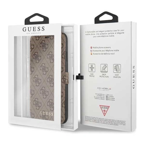 Kup Etui Guess GUFLBKSN654GB Apple iPhone 11 Pro Max brown/brązowy book 4G - GUE039BR - {ean13} - Sklep Home Screen