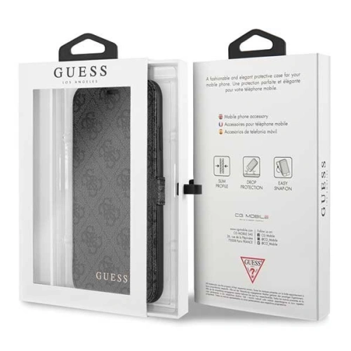 Kup Etui Guess GUFLBKSN654GG Apple iPhone 11 Pro Max szary/grey book 4G - GUE040GRY - {ean13} - Sklep Home Screen