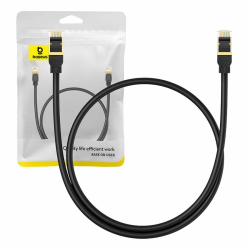 Kup Baseus Cablu de rețea cat. 8 Ethernet RJ45, 40Gbps, 0.5m (negru) - BSU4676 - {ean13} - Sklep Home Screen