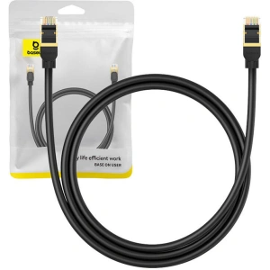 Kup Kabel síťový Baseus kat. 8 Ethernet RJ45, 40Gbps, 1m (černý) - BSU4677 - {ean13} - Sklep Home Screen