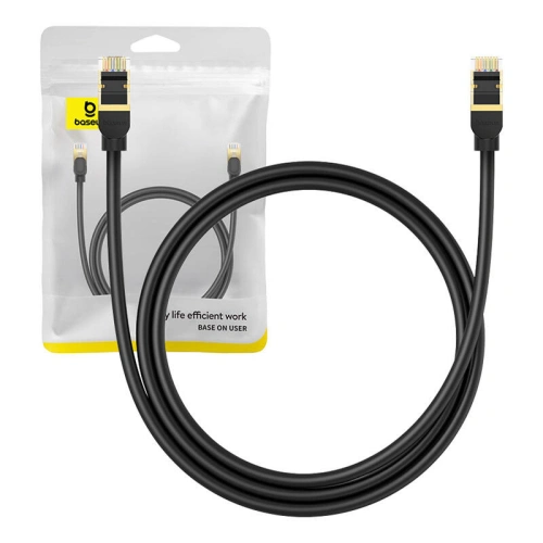 Kup Netzwerkkabel Baseus Kat. 8 Ethernet RJ45, 40Gbps, 1m (schwarz) - BSU4677 - {ean13} - Sklep Home Screen