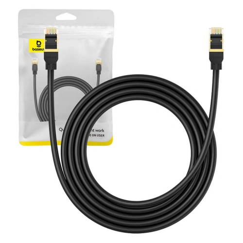 Buy Baseus cat. 8 Ethernet RJ45 network cable, 40Gbps, 2m (black) - BSU4679 - {ean13} - Home Screen Store Europe