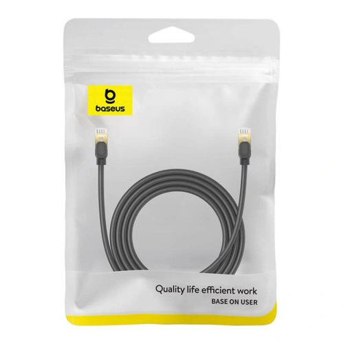 Buy Baseus cat. 8 Ethernet RJ45 network cable, 40Gbps, 2m (black) - BSU4679 - {ean13} - Home Screen Store Europe