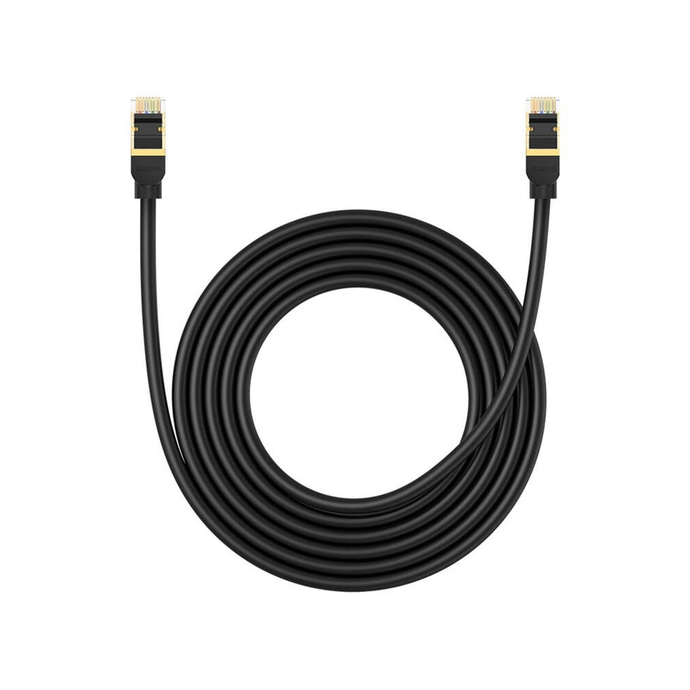 Kabel sieciowy Baseus kat. 8 Ethernet RJ45, 40Gbps, 3m (czarny)