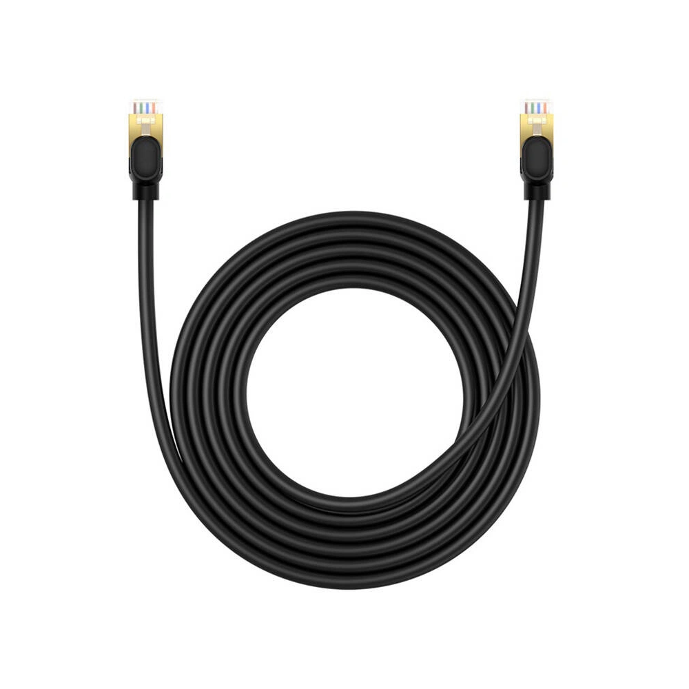 Kabel sieciowy Baseus kat. 8 Ethernet RJ45, 40Gbps, 3m (czarny)