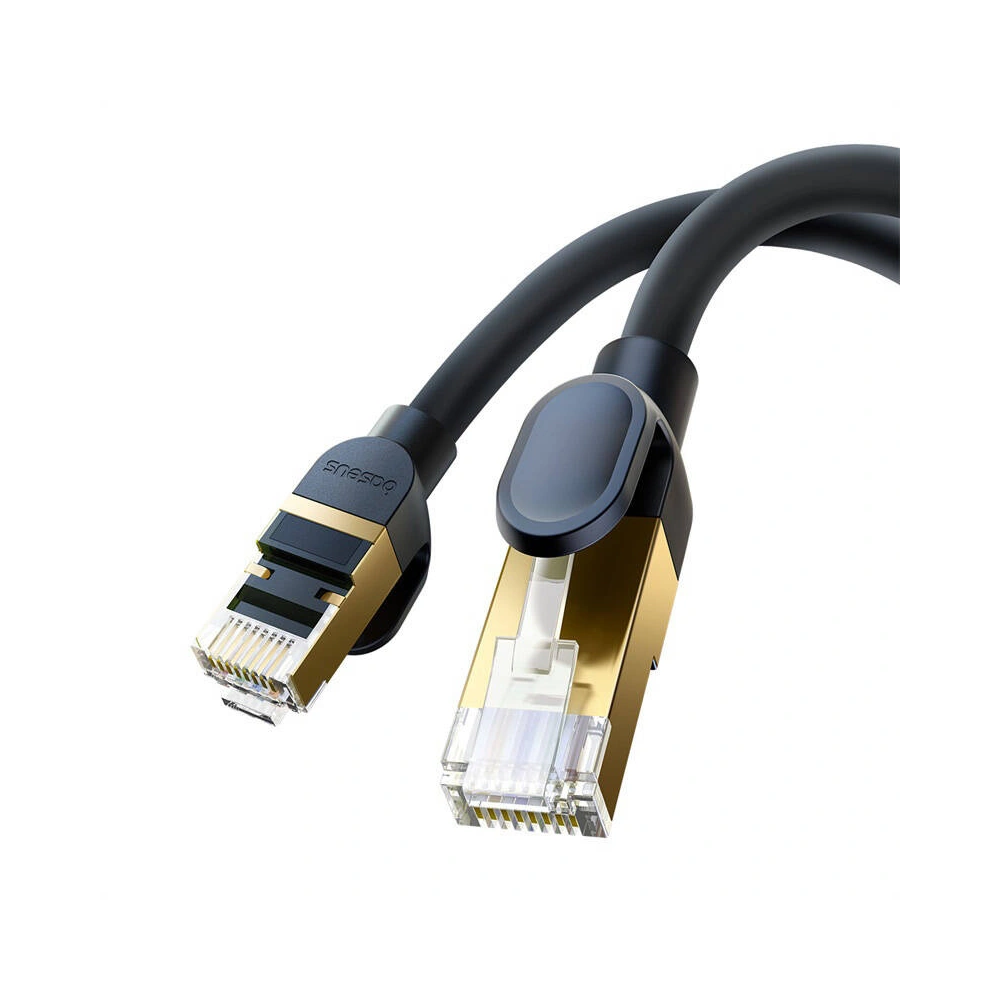 Kabel sieciowy Baseus kat. 8 Ethernet RJ45, 40Gbps, 3m (czarny)