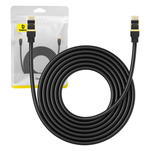 Kup Baseus Cablu de rețea cat. 8 Ethernet RJ45, 40Gbps, 5m (negru) - BSU4681 - {ean13} - Sklep Home Screen
