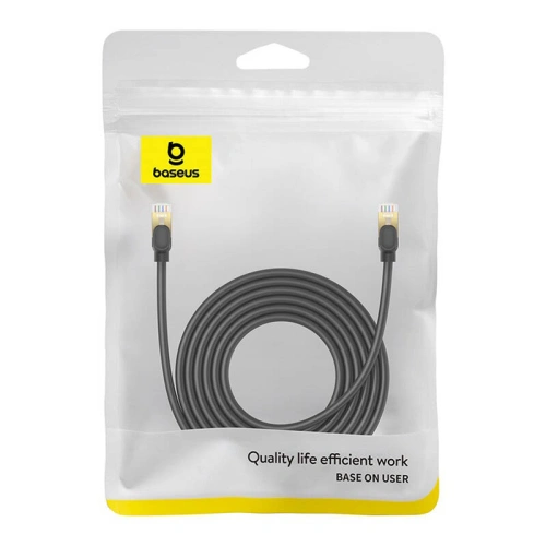 Buy Baseus cat. 8 Ethernet RJ45 network cable, 40Gbps, 5m (black) - BSU4681 - {ean13} - Home Screen Store Europe